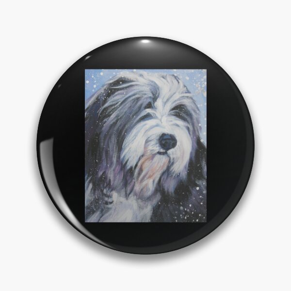 Item preview, Bearded Collie Fine Art Painting Sticker4 designed and sold by Hahoangshop.