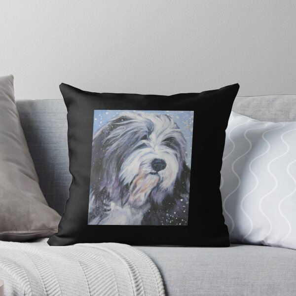 Item preview, Bearded Collie Fine Art Painting Sticker4 designed and sold by Hahoangshop.
