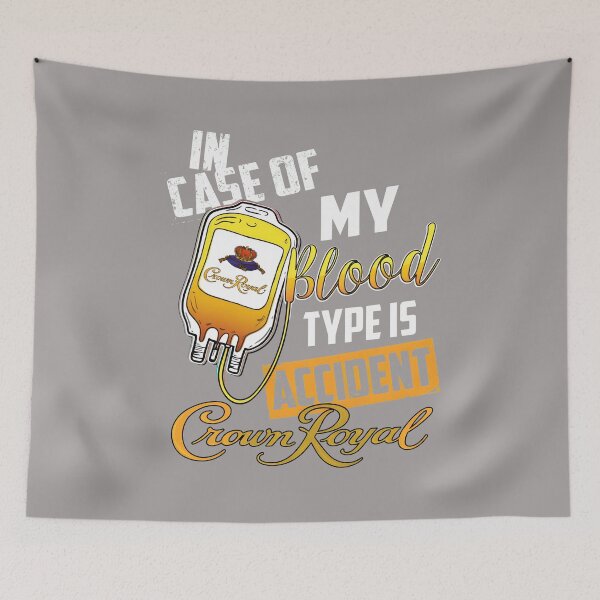 Item preview, Accident Blood Type Crown Royal Whiskey Tee-60 designed and sold by EviBaum.