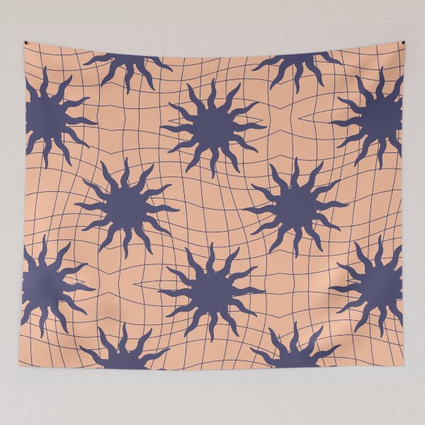 Item preview, Wavy Sun retro peach color Pattern designed and sold by Petternoholic.