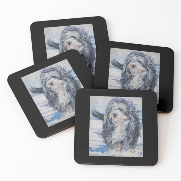Item preview, Bearded Collie Fine Art Painting Sticker3 designed and sold by Hahoangshop.