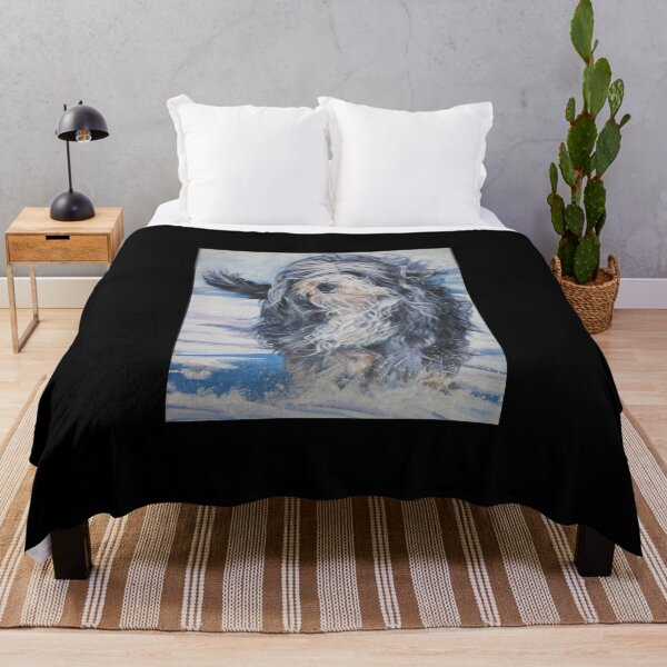 Item preview, Bearded Collie Fine Art Painting Sticker3 designed and sold by Hahoangshop.