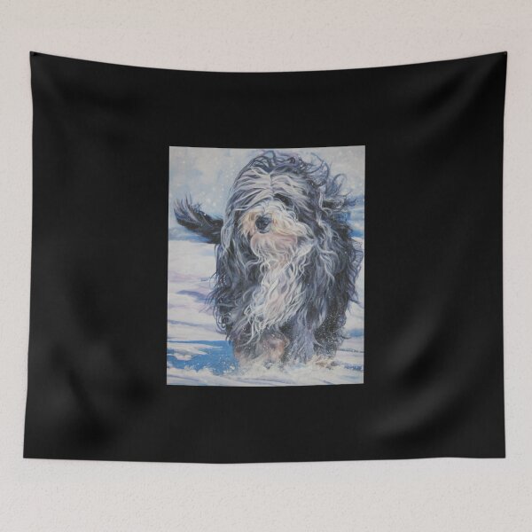 Item preview, Bearded Collie Fine Art Painting Sticker3 designed and sold by Hahoangshop.