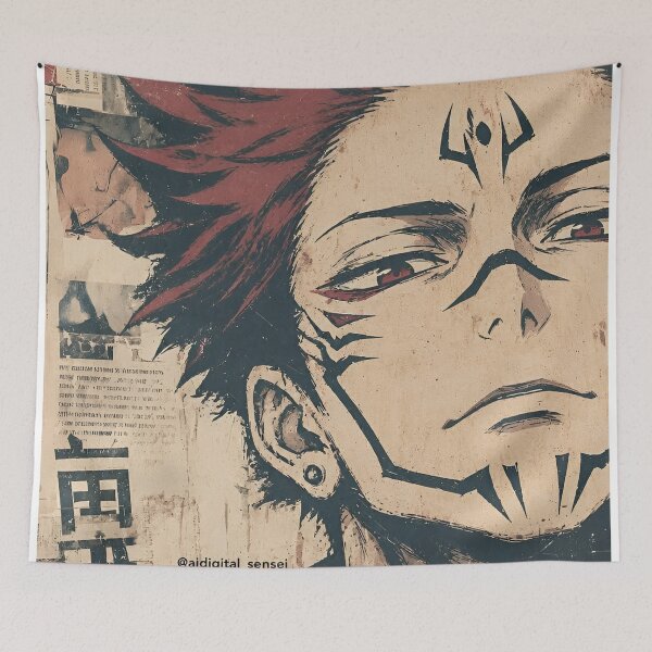Item preview, Cursed King Manga Poster – Dark Anime Villain Japanese Street Art designed and sold by Dyan4.