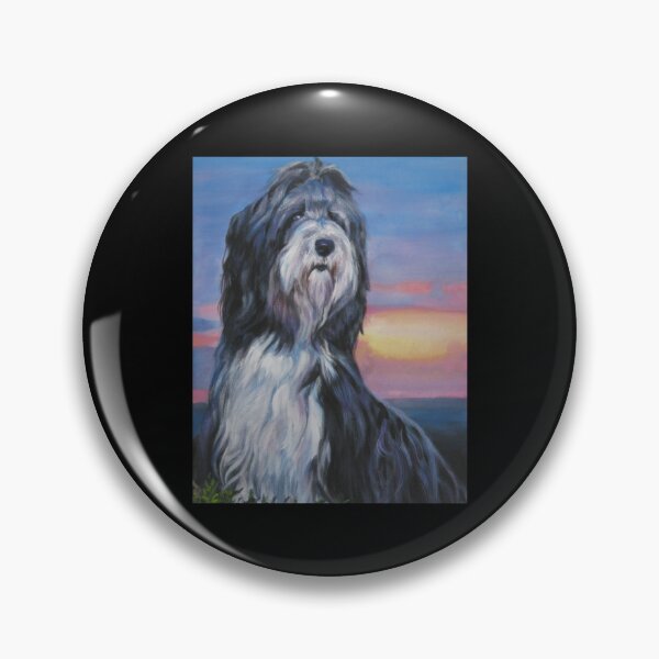 Item preview, Bearded Collie Fine Art Painting Sticker2 designed and sold by Hahoangshop.