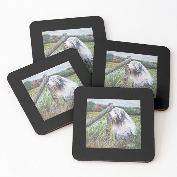 Item preview, Bearded Collie Fine Art Painting Sticker1 designed and sold by Hahoangshop.