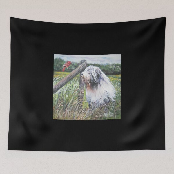 Item preview, Bearded Collie Fine Art Painting Sticker1 designed and sold by Hahoangshop.