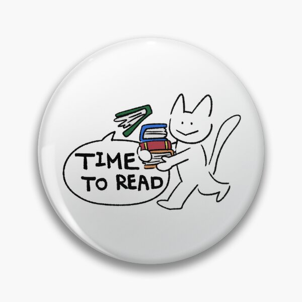 Item preview, Time to Read Cat Sticker – Cute Book Lover Kitty, Kawaii Reading Cat designed and sold by lazydayz16.
