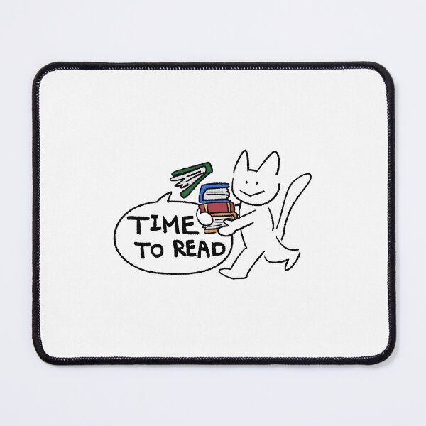 Item preview, Time to Read Cat Sticker – Cute Book Lover Kitty, Kawaii Reading Cat designed and sold by lazydayz16.