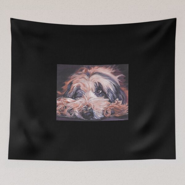 Item preview, Bearded Collie Fine Art Painting Sticker designed and sold by Hahoangshop.