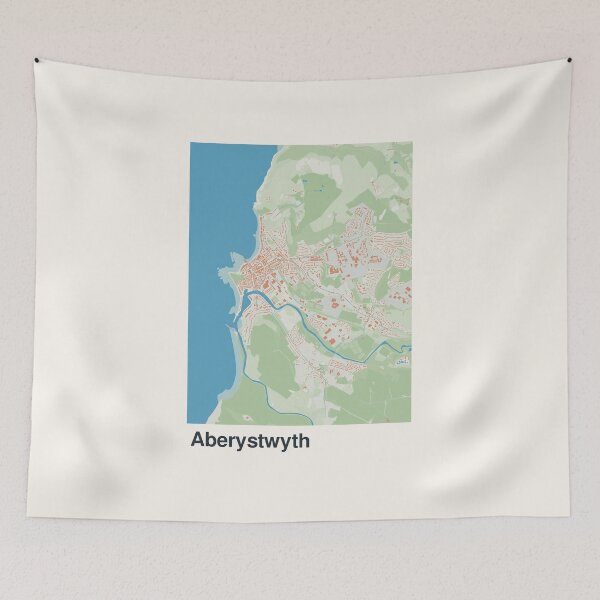 Item preview, Aberystwyth Minimalistic Map Art designed and sold by MapsNerd.