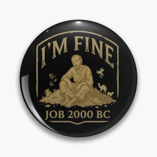 Item preview, Im Fine Job Vintage Christian Meme designed and sold by BeaBuzz.