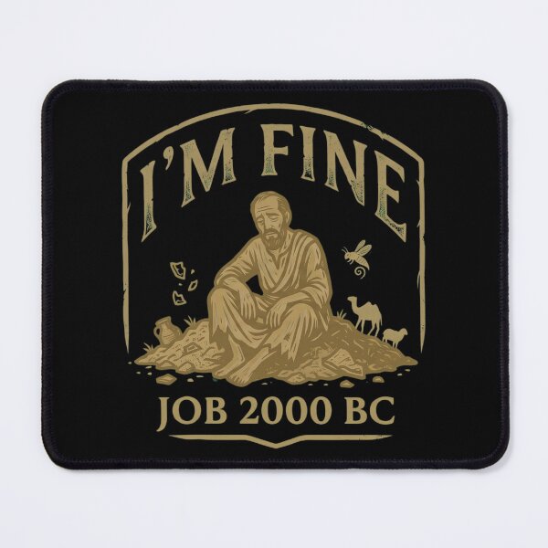 Item preview, Im Fine Job Vintage Christian Meme designed and sold by BeaBuzz.