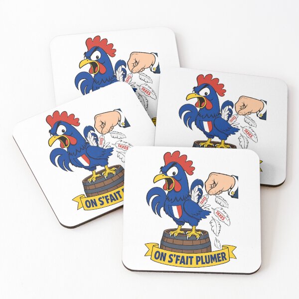 Item preview, The Plucked Rooster - French Tax Humor & Tax Frustration designed and sold by digital.stickerperso.com.