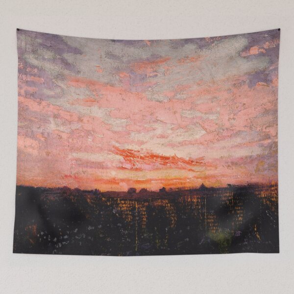 Item preview, California coastal landscape at sunset, pink, Pacific Coast landscape painting by  Ralph Albert Blakelock designed and sold by Jéanpaul  Ferro.