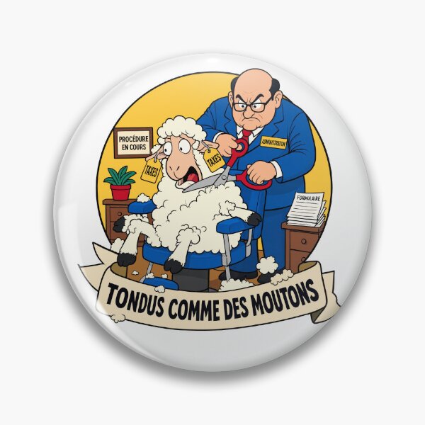 Item preview, Shorn Like Sheep - Tax Satire & Taxpayer Humor designed and sold by digital.stickerperso.com.