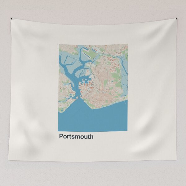 Item preview, Portsmouth Minimalistic Map Art designed and sold by MapsNerd.