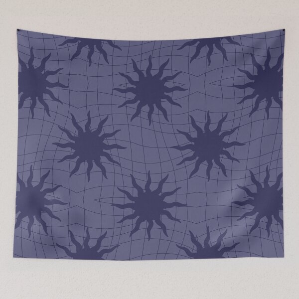Item preview, Wavy Sun Deep navy-purple color Pattern designed and sold by Petternoholic.