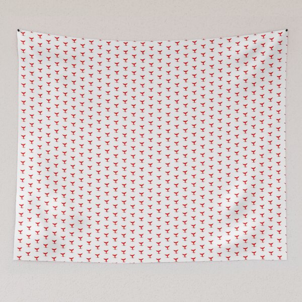 Item preview, Red Nautical Whale Tail Design designed and sold by pattern-archive.