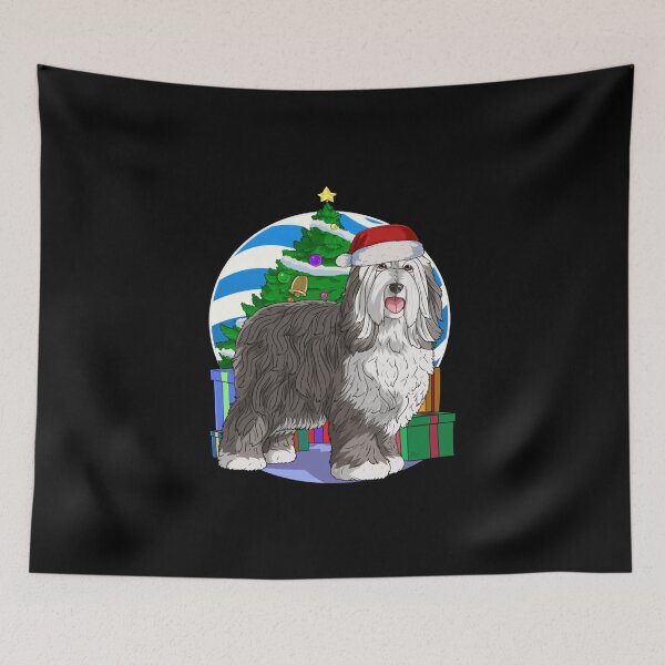 Item preview, Bearded Collie Dog Santa Christmas Tree Ornament Decor Sticker designed and sold by Hahoangshop.