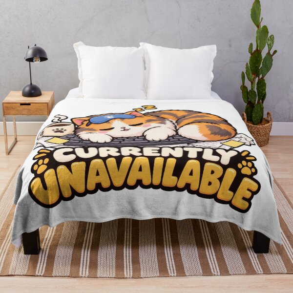 Item preview, Cute Sleeping Cat Currently Unavailable Keyboard Funny designed and sold by VELORIA706.