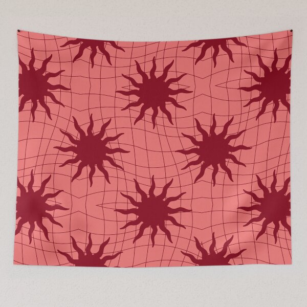 Item preview, Wavy Sun Maroon / coral color Pattern designed and sold by Petternoholic.