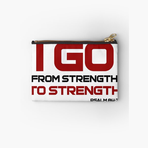 Item preview, From Strength To Strength Psalm 84:7 Minimalist Christian Shirt designed and sold by Godsherritage.