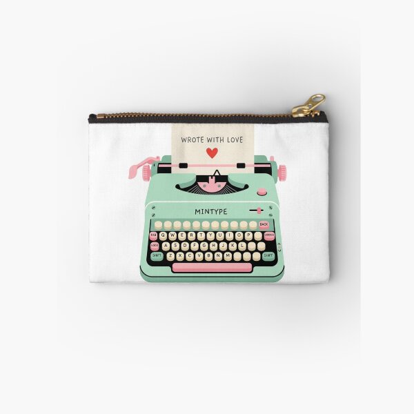 Item preview, Cute Mint Green Vintage Typewriter - Wrote with Love Aesthetic Sticker Design designed and sold by Nubian Style.