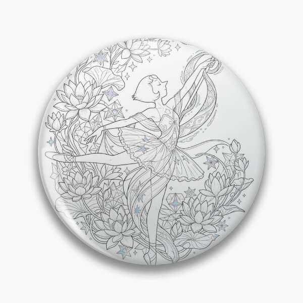 Item preview, Pearl Ballerina Spear Lotus Flower Line Art⁠ designed and sold by 0Zetgest.