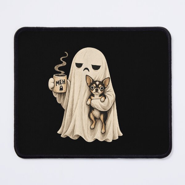 Item preview, Grumpy Ghost Chihuahua Funny Meh Coffee Halloween designed and sold by LASTIQUE-dd.