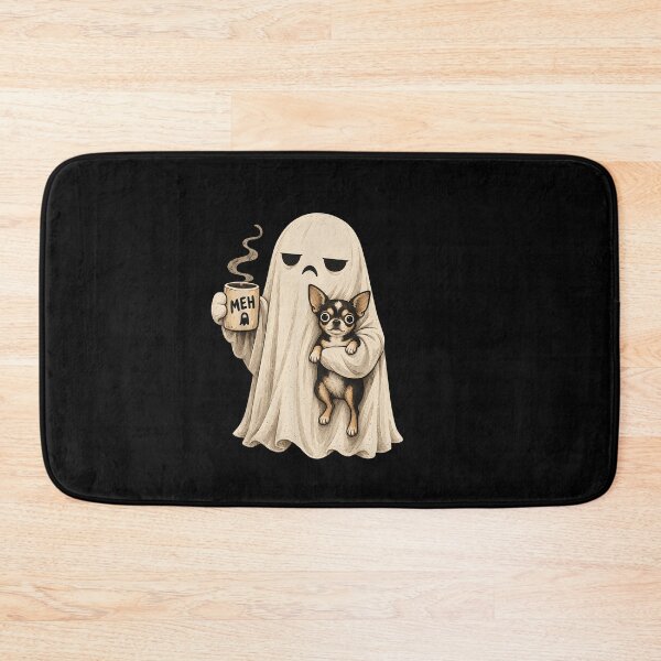 Item preview, Grumpy Ghost Chihuahua Funny Meh Coffee Halloween designed and sold by LASTIQUE-dd.
