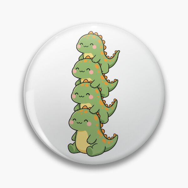 Item preview, Kawaii Dinosaur Stack – Cute Green Dino Tower designed and sold by AliveStyle.