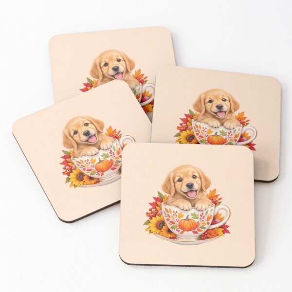 Item preview, Cute Fall Puppy in a Cup designed and sold by Bossmommy84.