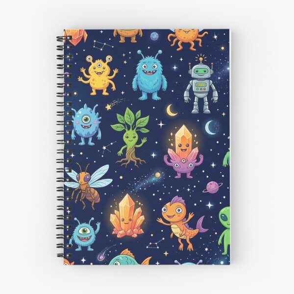 Item preview, Cute Space Monsters and Aliens Seamless Pattern designed and sold by lungpleecha.