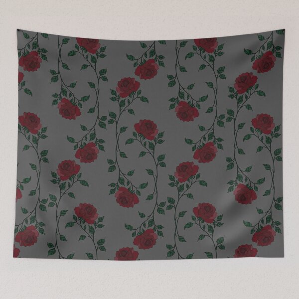 Item preview, Dark Romantic Roses & Vines Pattern designed and sold by Theshapearts.