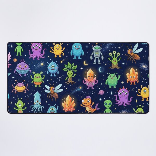 Item preview, Cute Space Monsters and Aliens Seamless Pattern designed and sold by lungpleecha.