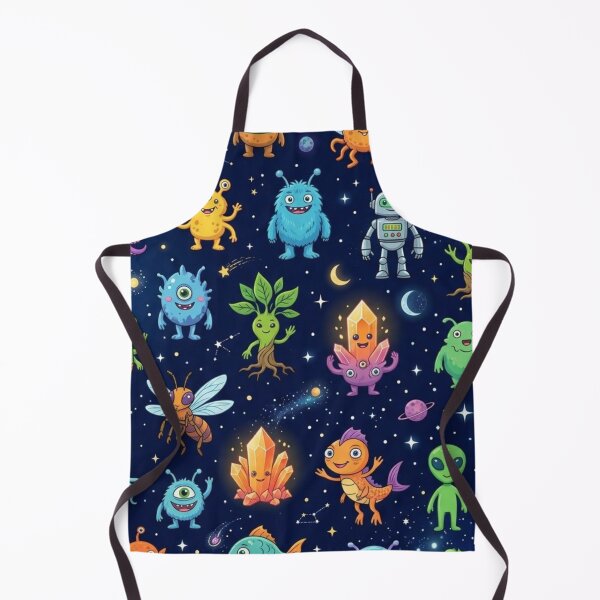 Item preview, Cute Space Monsters and Aliens Seamless Pattern designed and sold by lungpleecha.