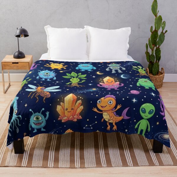 Item preview, Cute Space Monsters and Aliens Seamless Pattern designed and sold by lungpleecha.