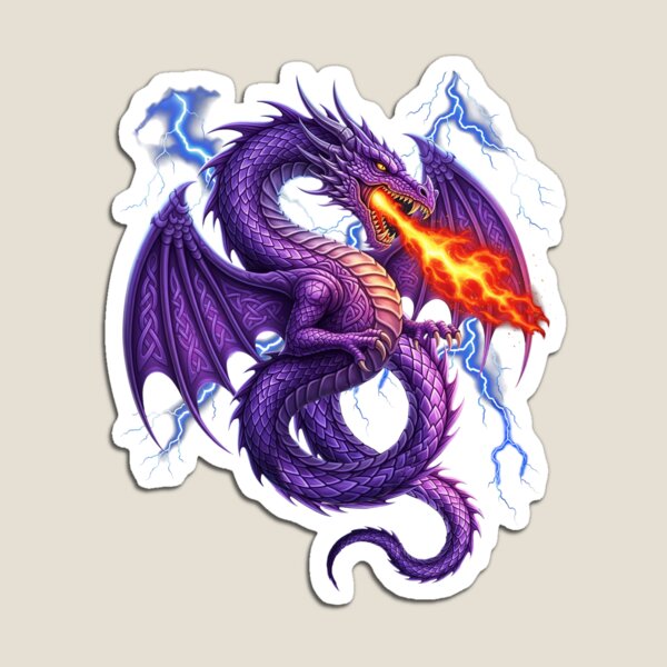 Item preview, Purple Celtic Serpent Dragon Fire Lightning Artwork designed and sold by Johan Proud Blade.