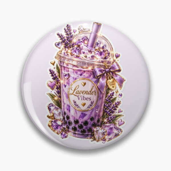Item preview, Lavender Vibes Diamond Boba Tea Sticker – Purple Aesthetic Bubble Tea & Kawaii Gem Design designed and sold by AstraDrip Studio.