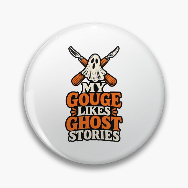 Item preview, My Gouge Likes Ghost Stories Printmaker Pun designed and sold by UrbanCanvvas.
