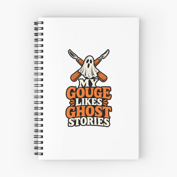 Item preview, My Gouge Likes Ghost Stories Printmaker Pun designed and sold by UrbanCanvvas.