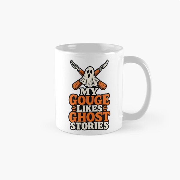 Item preview, My Gouge Likes Ghost Stories Printmaker Pun designed and sold by UrbanCanvvas.