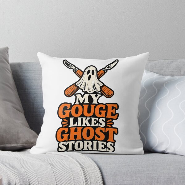 Item preview, My Gouge Likes Ghost Stories Printmaker Pun designed and sold by UrbanCanvvas.