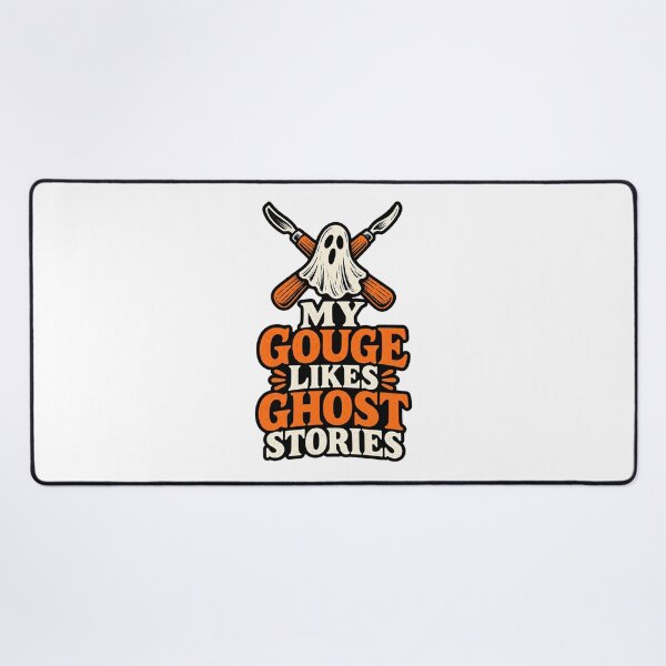 Item preview, My Gouge Likes Ghost Stories Printmaker Pun designed and sold by UrbanCanvvas.