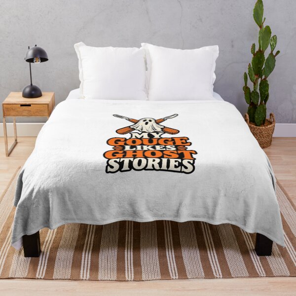 Item preview, My Gouge Likes Ghost Stories Printmaker Pun designed and sold by UrbanCanvvas.