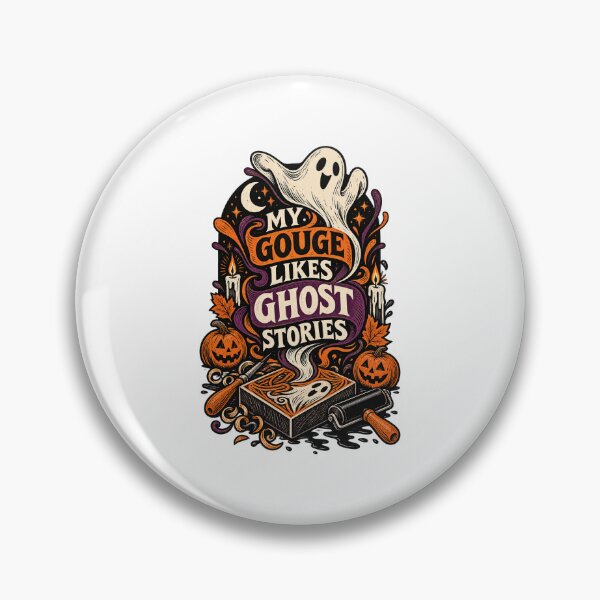 Item preview, Ghost Stories Linocut Artist Halloween Design designed and sold by UrbanCanvvas.