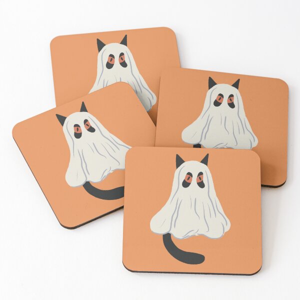 Item preview, Haloween Ghost Cat designed and sold by DanuskaArt.