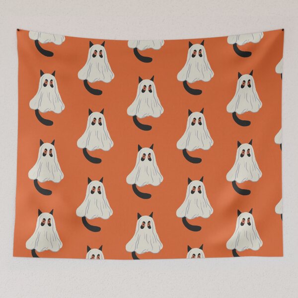 Item preview, Haloween Ghost Cat designed and sold by DanuskaArt.