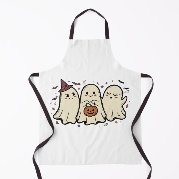 Item preview, Sleepy Halloween Ghost Trio with Witch Hat, Pumpkin and Zzz Illustration designed and sold by abdelski.
